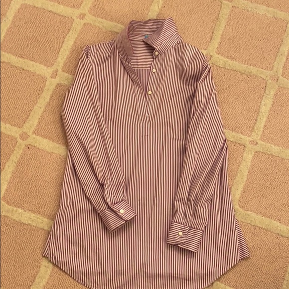 J. McLaughlin Tops - J. McLaughlin long Oxford dress shirt